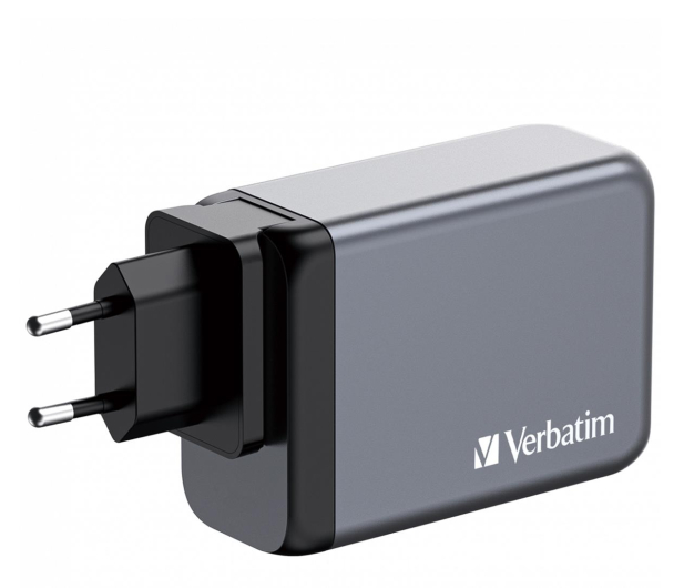 VERBATIM Ładowarka GNC-240 32205 GaN 240W, PD 3.1, QC 3.0 3x USB-C, 1x USB-A, UE / UK ANVE24W7AQGG - 1199647 - zdjęcie